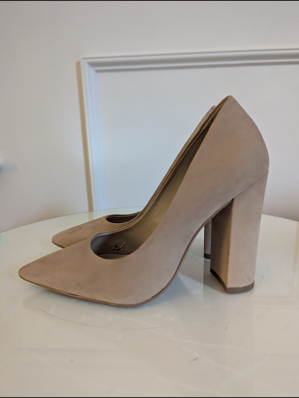 Steve Madden Blush Pointed-Toe Block Heel Pumps